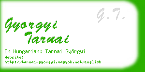 gyorgyi tarnai business card